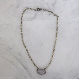 light pink stone pendant necklace